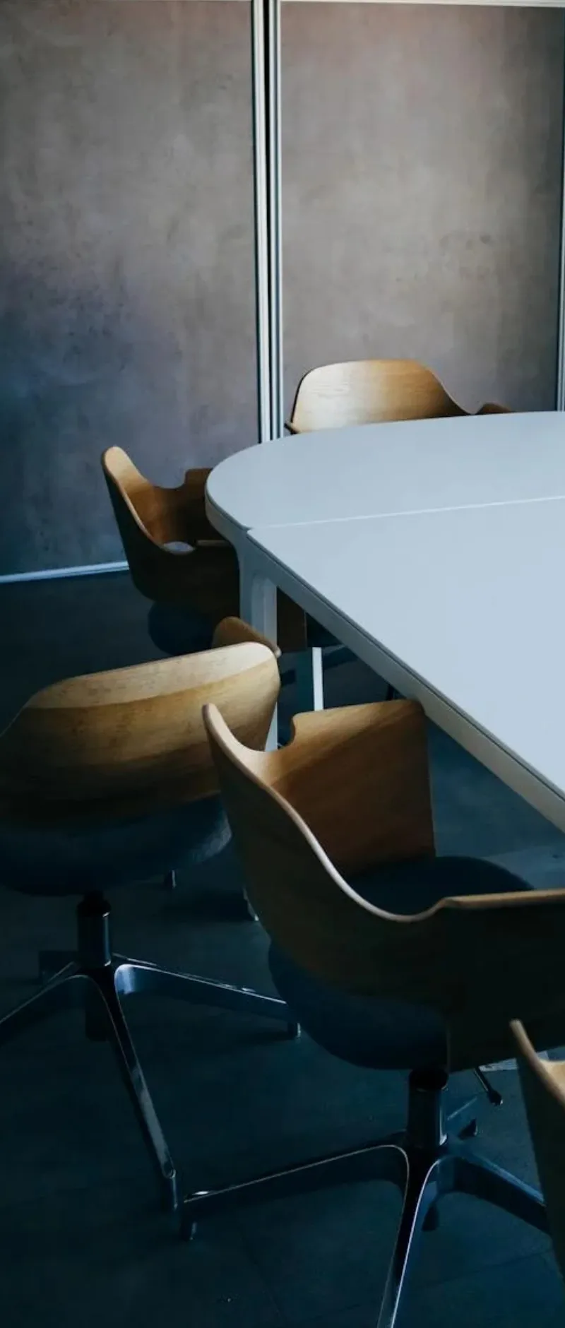 Conference table with chairs