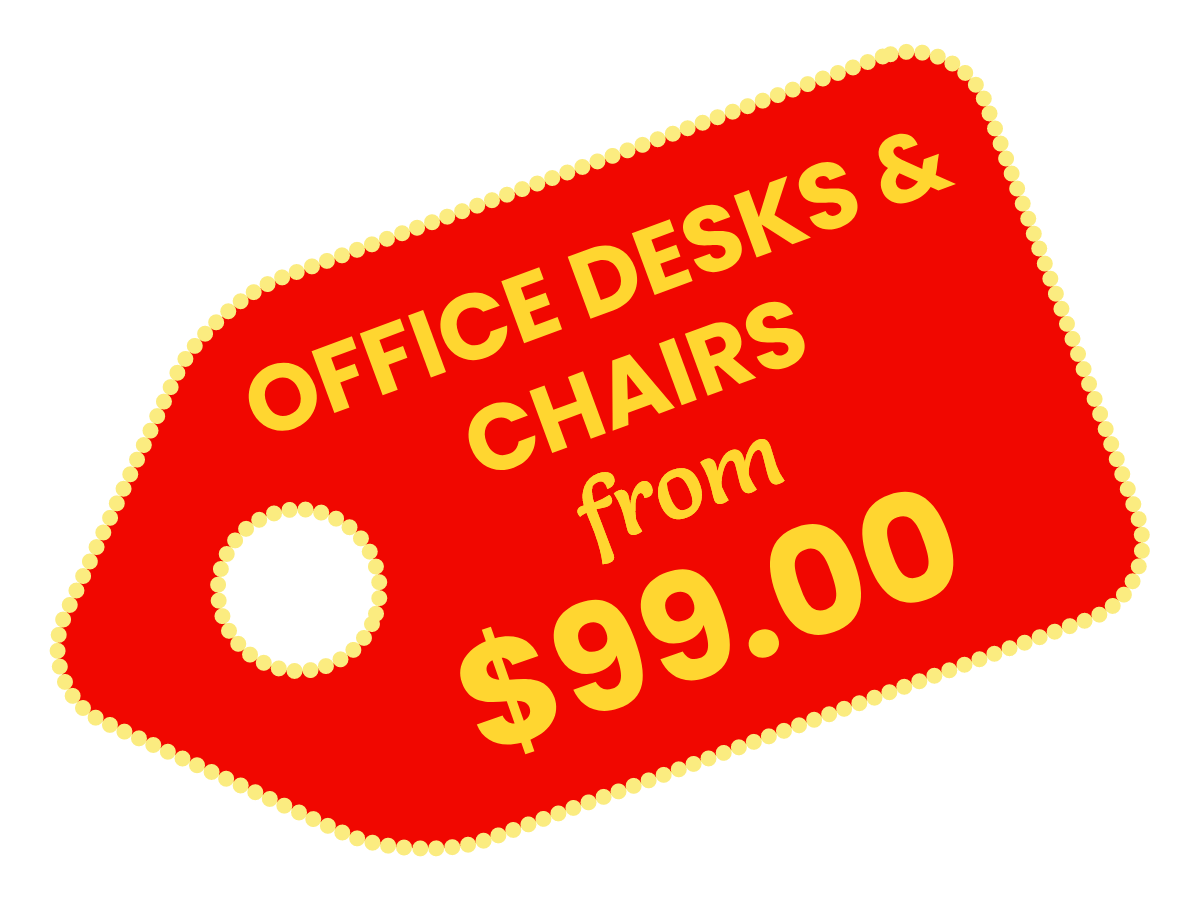 Office Desks & Chairs Sale Tag